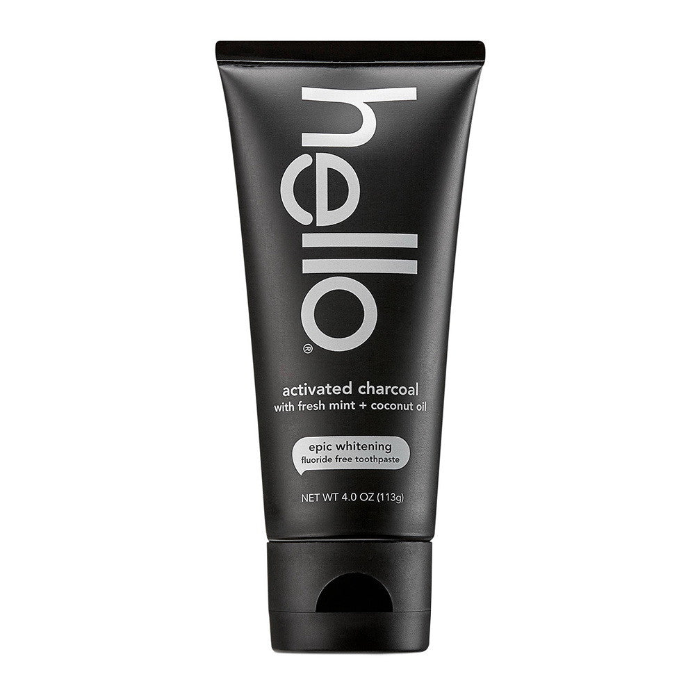 hello Activated Charcoal Epic Whitening Fluoride Free Toothpaste - 4 Oz